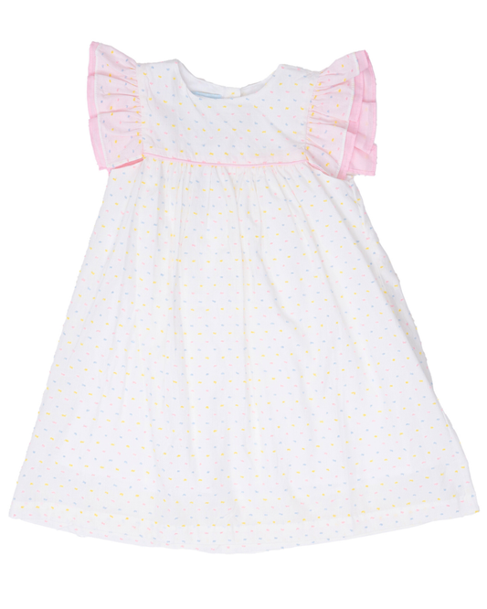 The Oaks Apparel Company - Tara Pastel Swiss Dot Dress