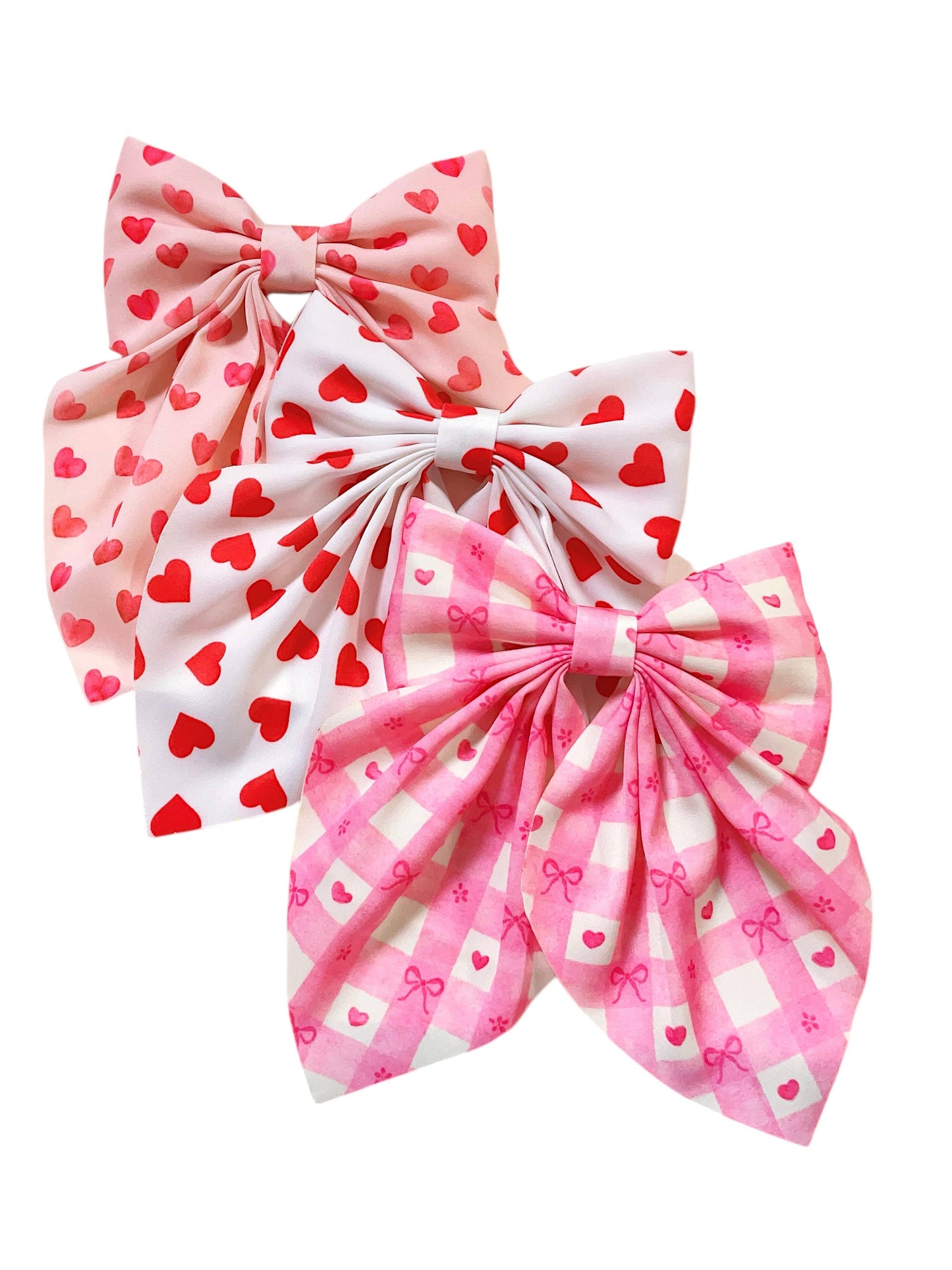 Valentine's alligator clip coquette hair bows. 4pcs/$10.00