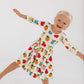 Good Apples Kids - 3/4 Sleeve Twirl Dress in Apples