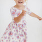 Good Apples Kids - Short Sleeve Twirl Dress in Lavender Blooms Pre-sale