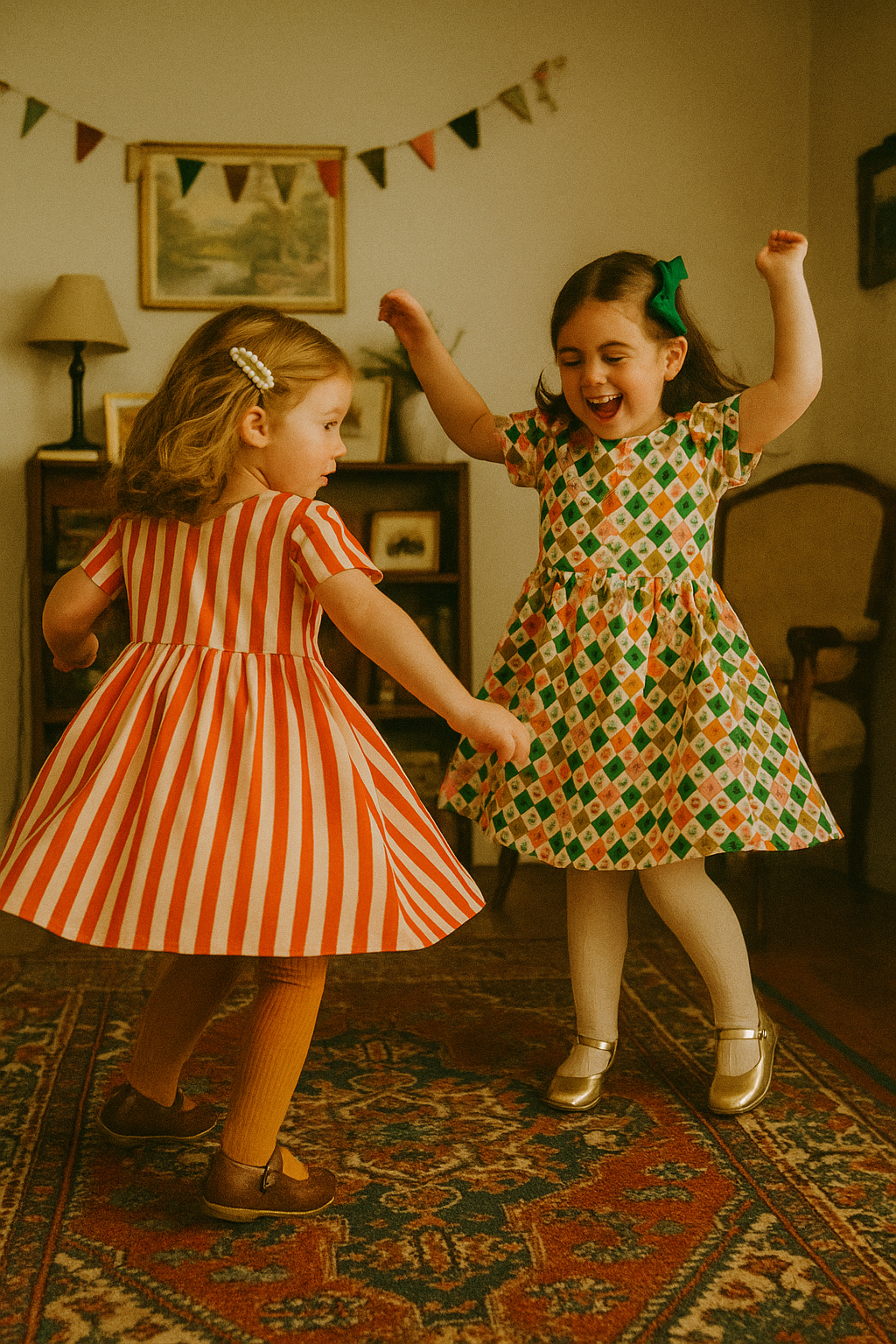 Polished Prints - Red Striped Holiday Dress - Girls Clothing - Christmas 2025