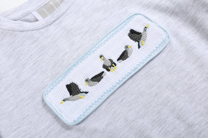 Light Gray Mallard Smocked Shirt and Shorts
