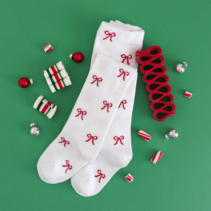 Little Stocking Co. - Bow Knit Tights