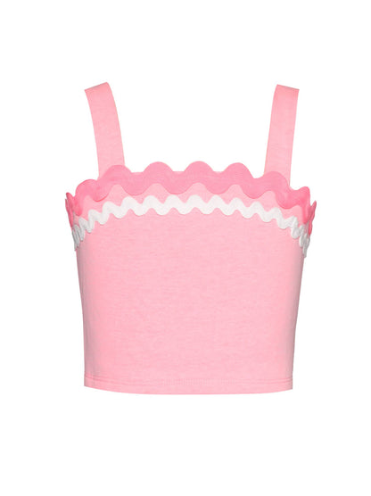 Hannah Banana , Baby Sara - RICK RACK TRIMMED CROP TANK TOP