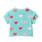 Andy & Evan - Girls Heart Crochet Set | Aqua Hearts