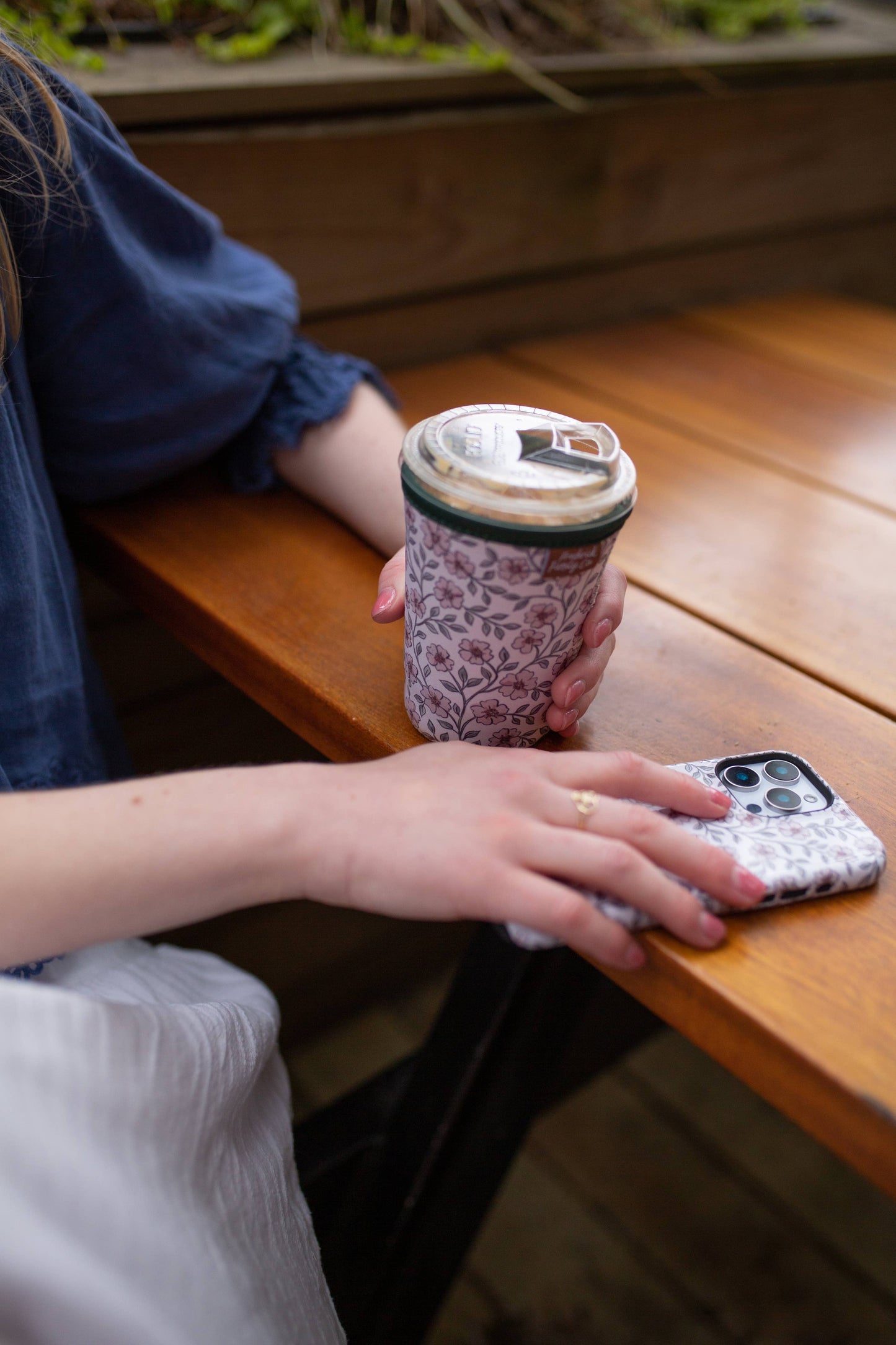 Frederick Family Co. - Iced Coffee Sleeve, Cute Reusable  Cup Holder Drink Sleeve, Coffee Lover Gift, Cold Drink Sleeve for Iced Coffee Cups
