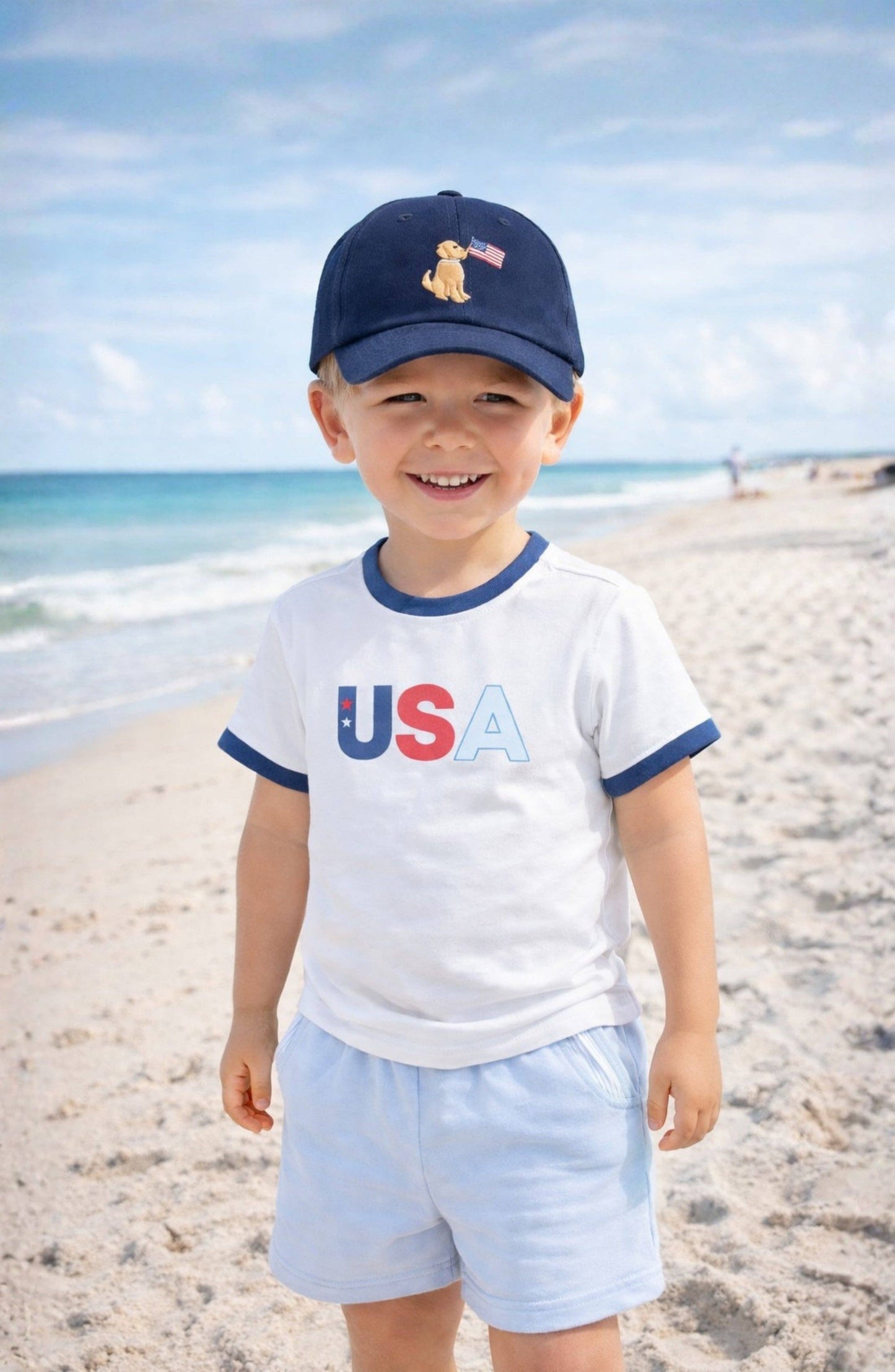 Bits & Bows - American Dog Baseball Hat