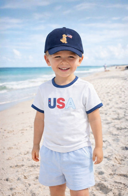 Bits & Bows - American Dog Baseball Hat