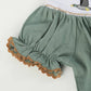 Lil Cactus - Sage Green Mallard Smocked Bishop Dress