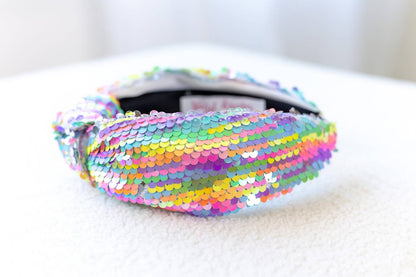 Cheeky Plum - Sequin Headband - Colorful Cascade