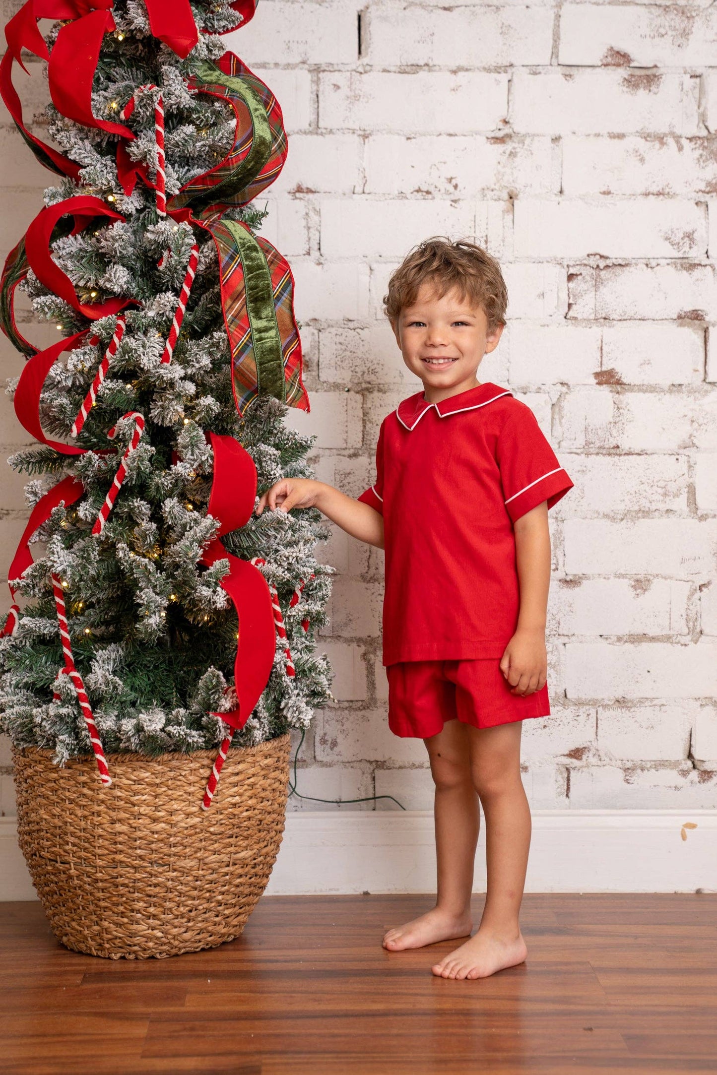 The Oaks Apparel Company - John Red Cord Short Set