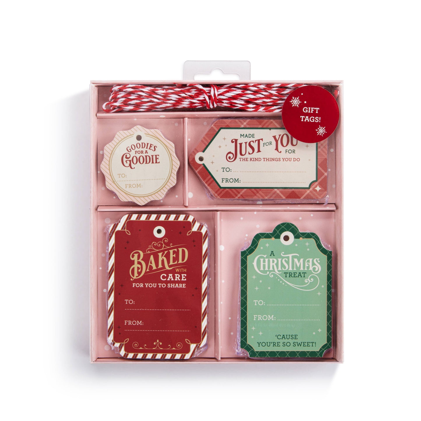 DEMDACO - Holiday Baking Gift Tags with Twine - Set of 24