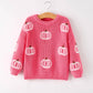 Rylee Faith Designs - （Pre-order）Fall Girls Thanksgiving Halloween Pumpkin Pink Pullover Sweater