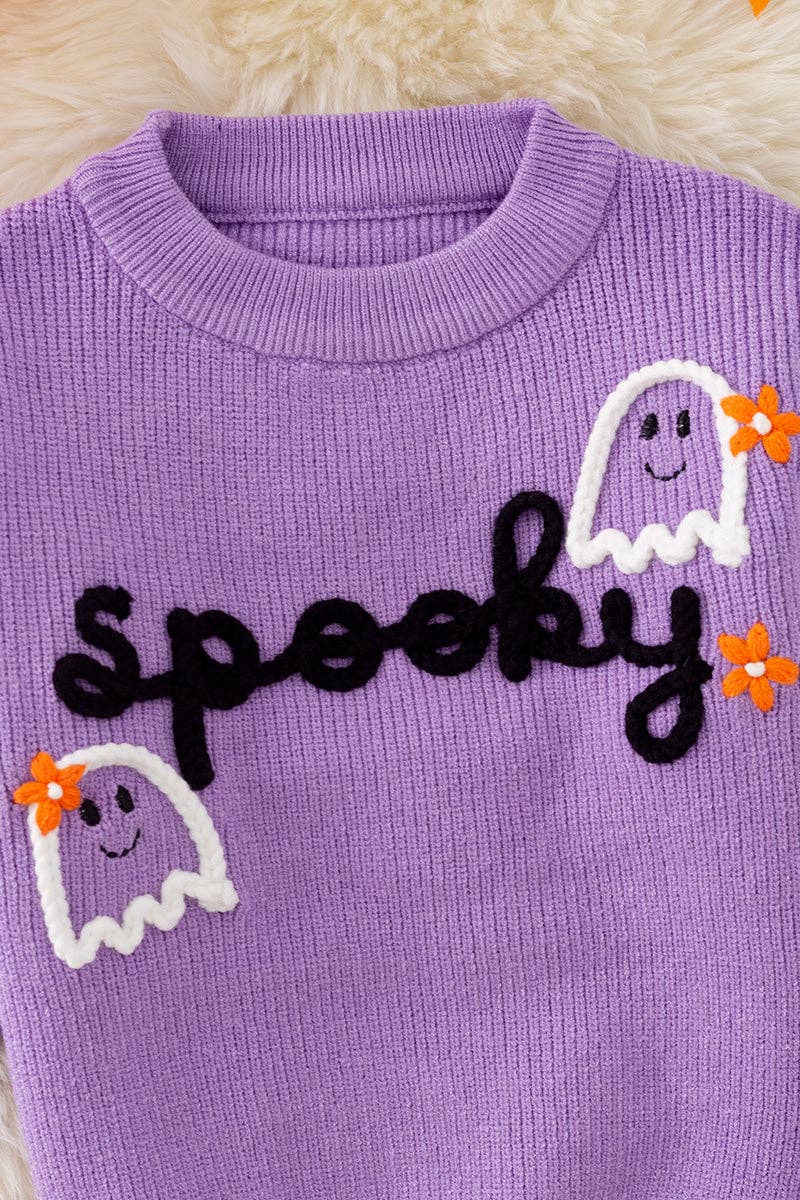 Kids Charm Online - Spooky knit girls sweater with pearl beads. (Available in 3 colors!)