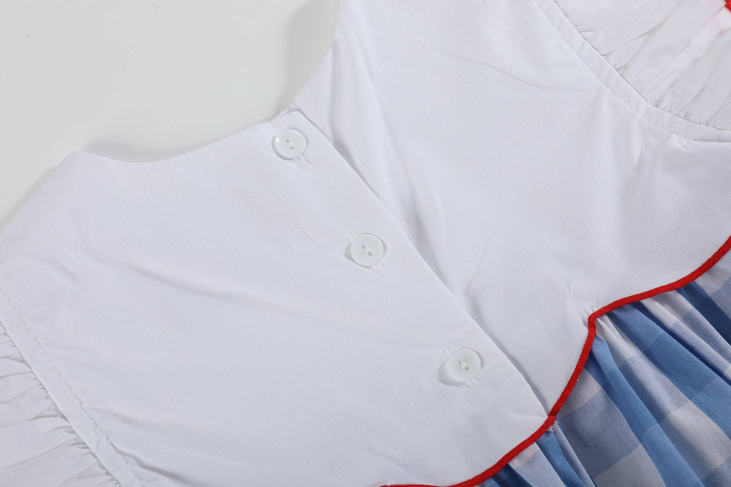 Lil Cactus - Red, White and Blue Flutter Dress