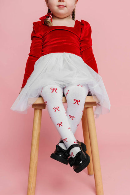 Little Stocking Co. - Bow Knit Tights