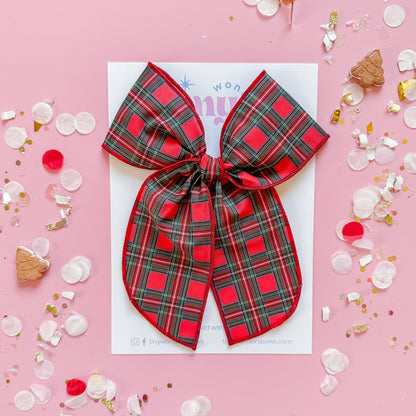 Tiny Wonders Bows - Christmas Plaid