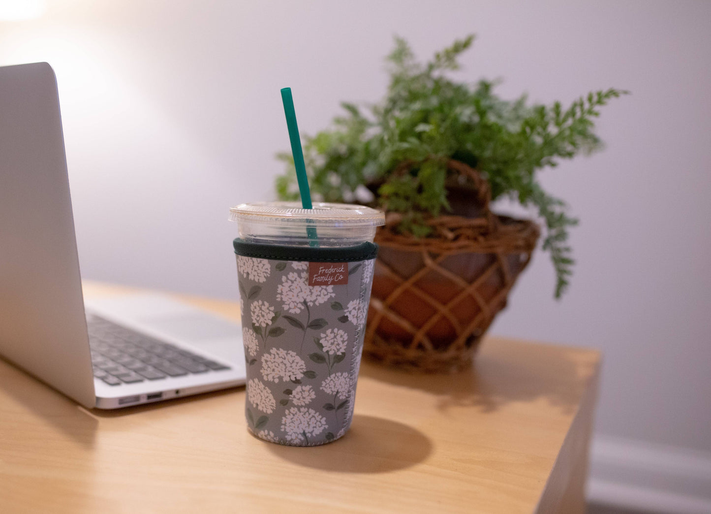 Frederick Family Co. - Iced Coffee Sleeve, Cute Reusable  Cup Holder Drink Sleeve, Coffee Lover Gift, Cold Drink Sleeve for Iced Coffee Cups