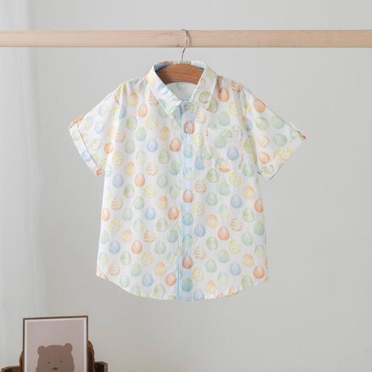 Nola Tawk - The Hunt is On Easter Short Sleeve Collared Shirt