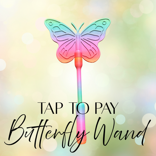 LRB Handmade Creations - Tap to Pay Butterfly Wand - 3D Printed Credit Card Holder
