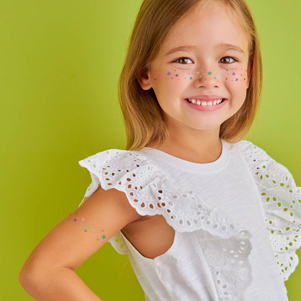 Flash Tattoos - Rainbow Starry Freckles Temporary Tattoo