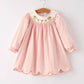 Rylee Faith Designs - Fall Thanksgiving& Halloween Chicken Pumpkin Smock Embroidery Baby Girl Dress
