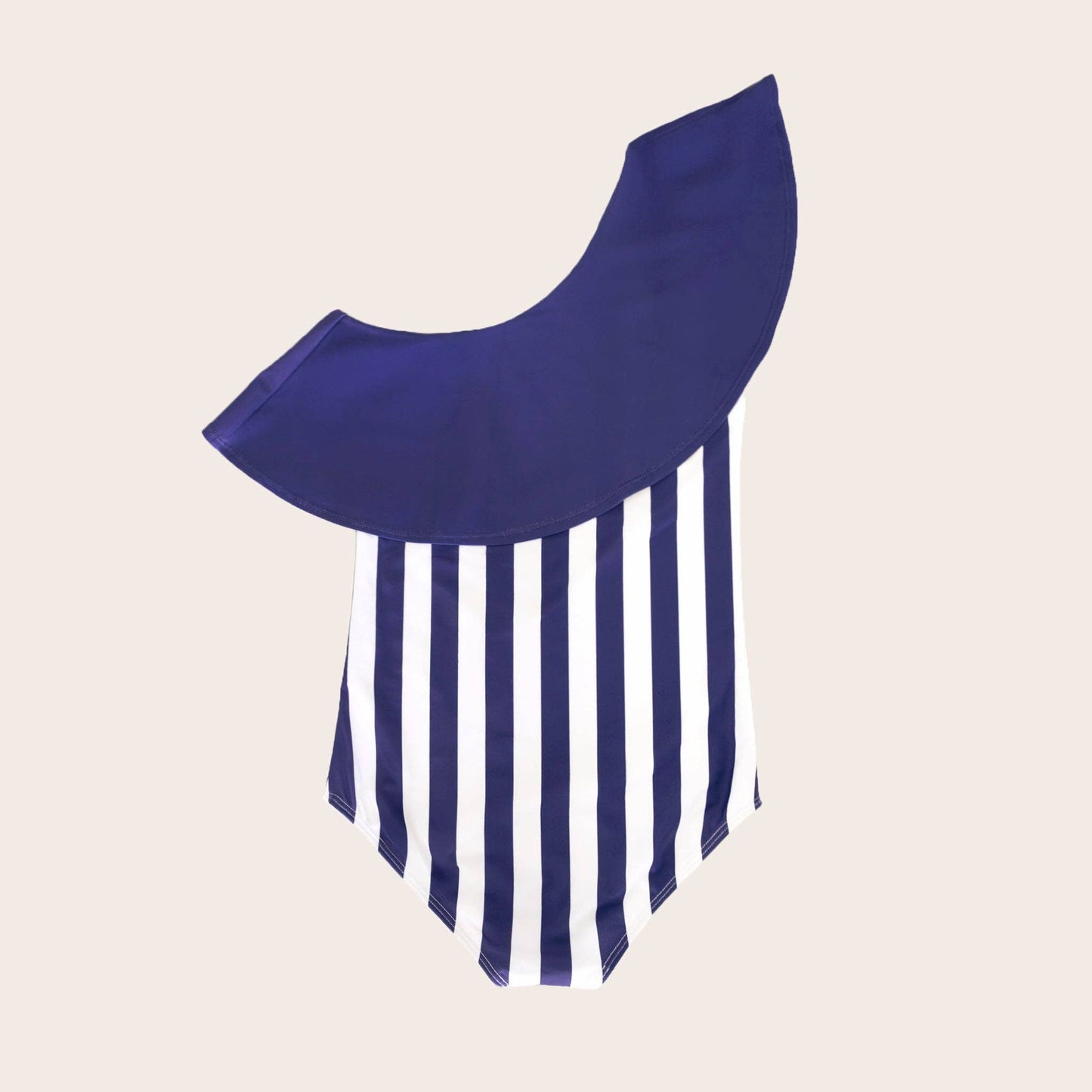 Saint Ida - Nautical Stripe One Shoulder Ruffle '26