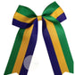 Just For Fun Threads - Mardi Gras Stripe Long Tail Hair Bow
