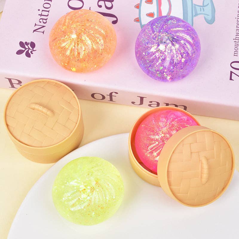Liffy - Sparkle Bead Filled Dumpling Shape Fidget Stress Toy
