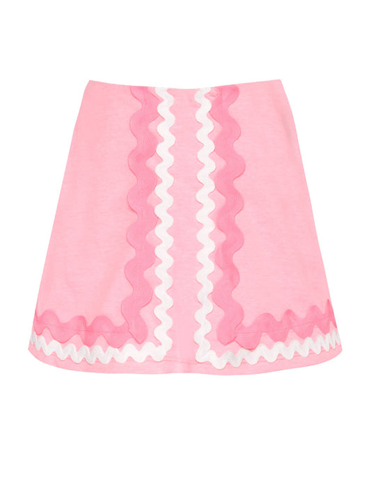 Hannah Banana , Baby Sara - RICK RACK TRIMMED FLARED HEM SKORT
