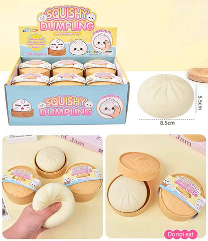 Auraquise - Cartoon Jumbo Mystery Squishy Dumpling Realistic Steamed Bun Stress Relief Squeeze Toy