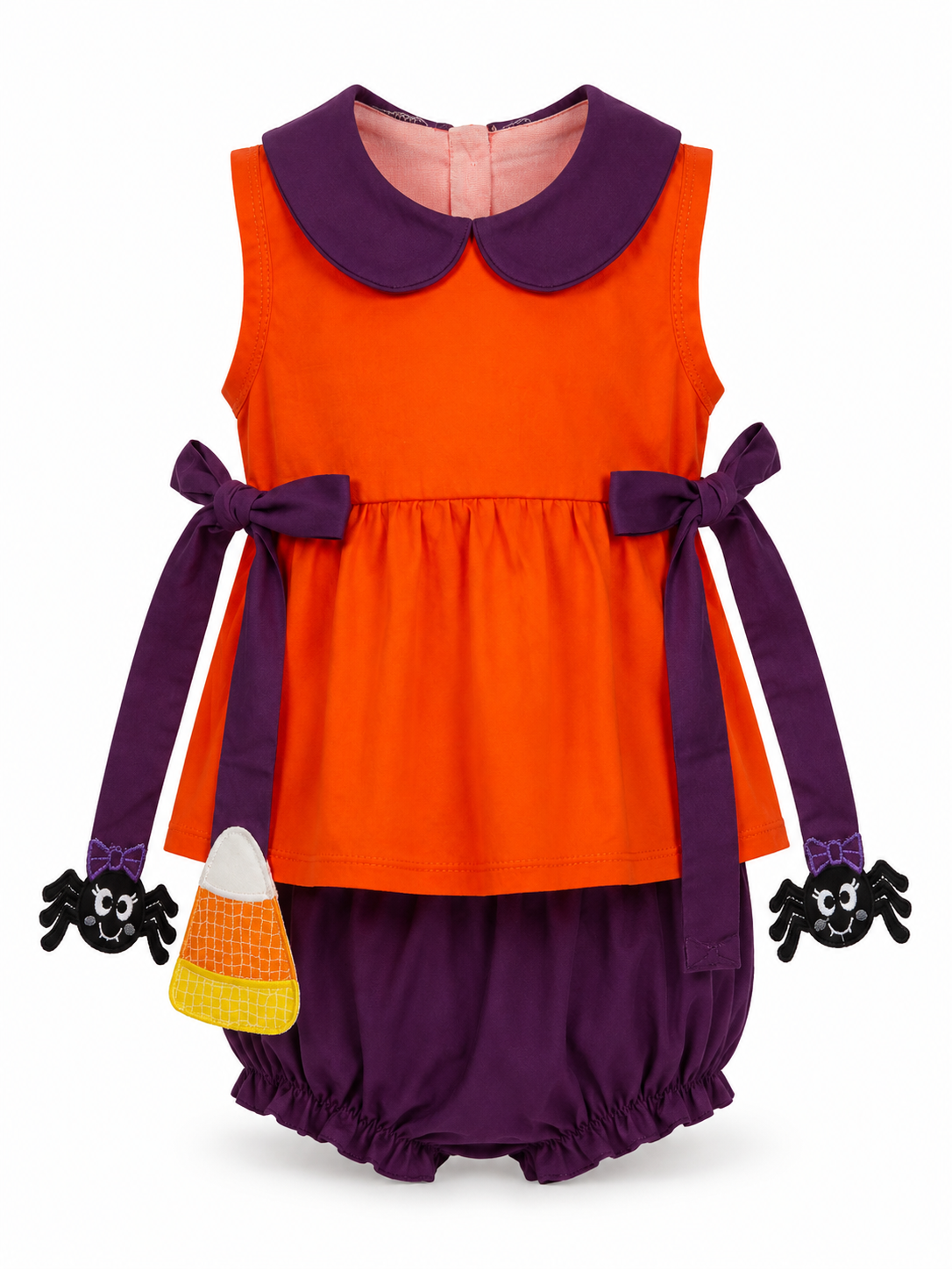Spider Candy Corn Bloomer Set