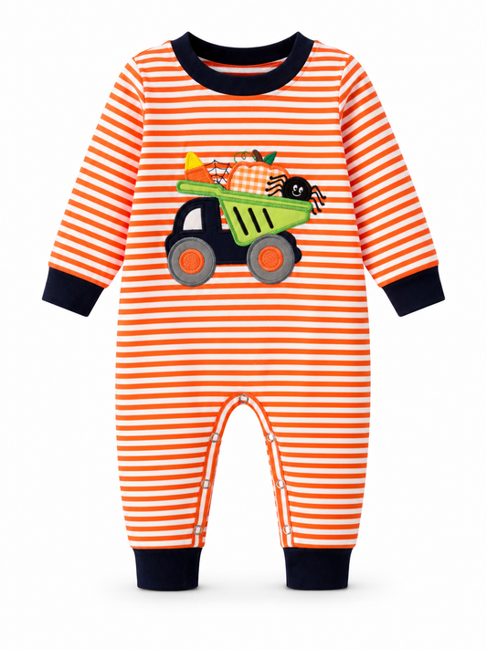 Halloween Dump Truck Boy Long Bubble