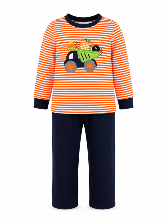 Halloween Dumptruck Boy Pant Set