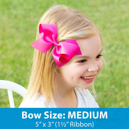 Wee Ones - Medium Organza and Grosgrain Overlay Hair Bow