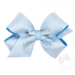 Wee Ones - Medium Mirror Dot and Grosgrain Overlay Hair Bow