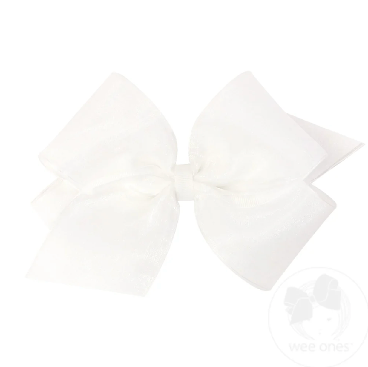 Wee Ones - King Organza and Grosgrain Overlay Hair Bow