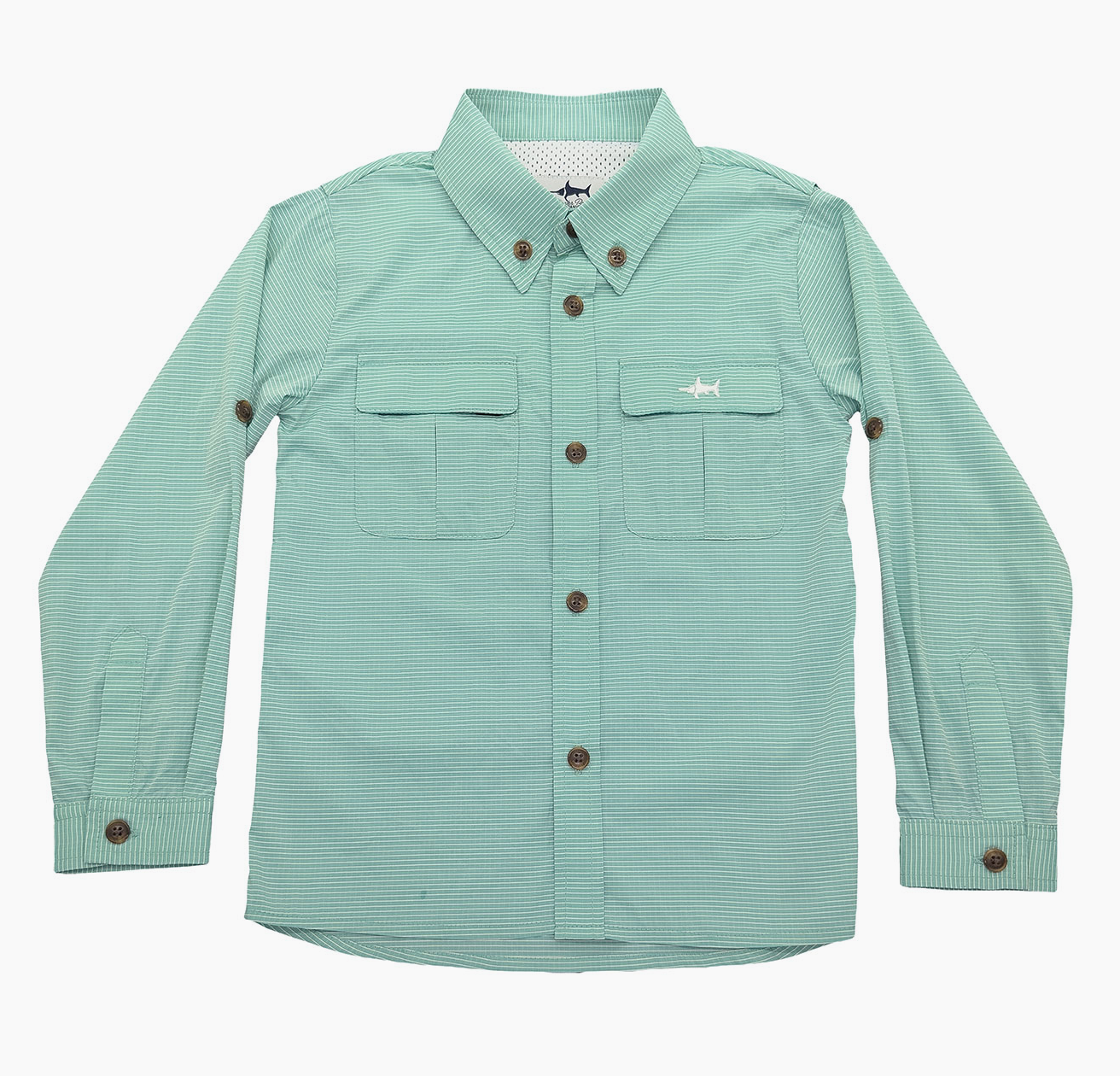 Saltwater Boys Company - Flagler Fishing Shirt Green Stripe
