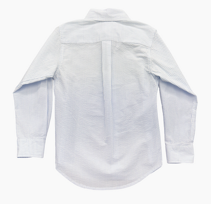 Saltwater Boys Company - Carter Oxford Button Down- Light Blue Seersucker