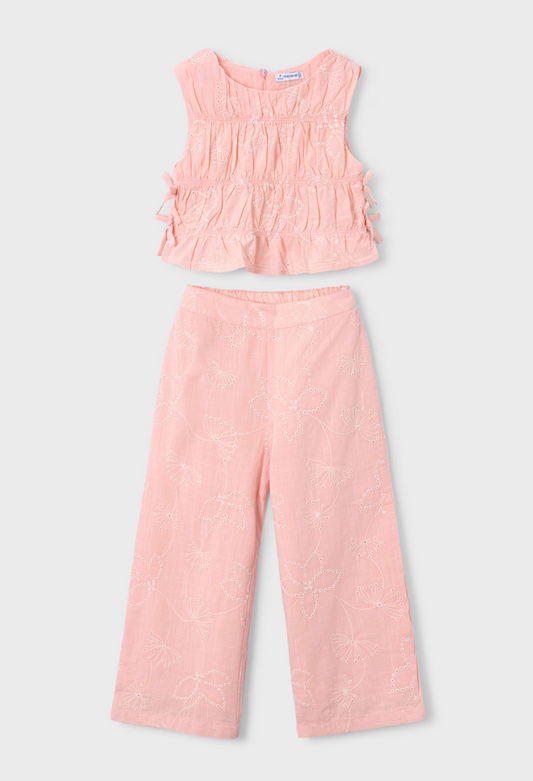 Mayoral – Girl Pants &amp; Ruched Top Set