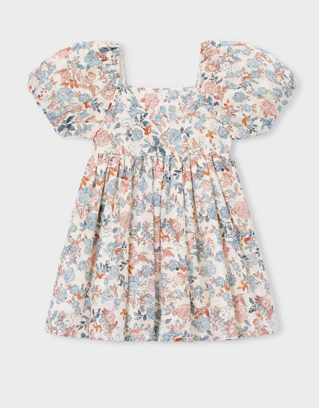 Mayoral - Girl Puff Sleeve Floral Dress