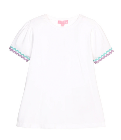 Ric Rac Essential Tee- Aqua & Lavender- Bisby