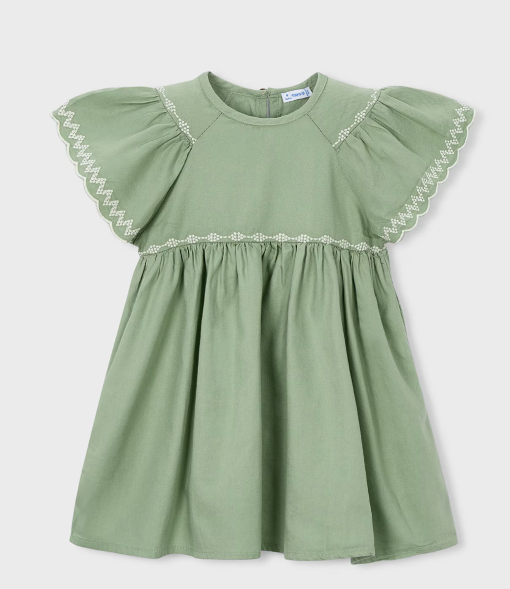 Mayoral – Embroidered Moss Dress