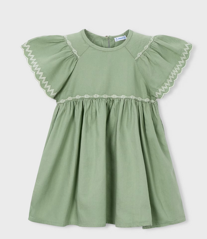 Mayoral – Embroidered Moss Dress