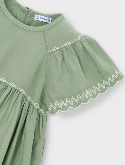 Mayoral – Embroidered Moss Dress