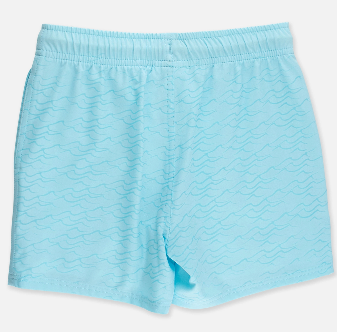 RuffleButts – Boys Blue Breeze Bay Stretch Color-Changing Swim Trunks