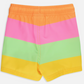 RuffleButts – Boys Neon Citrus Color Block Performance Hybrid Swim Trunks