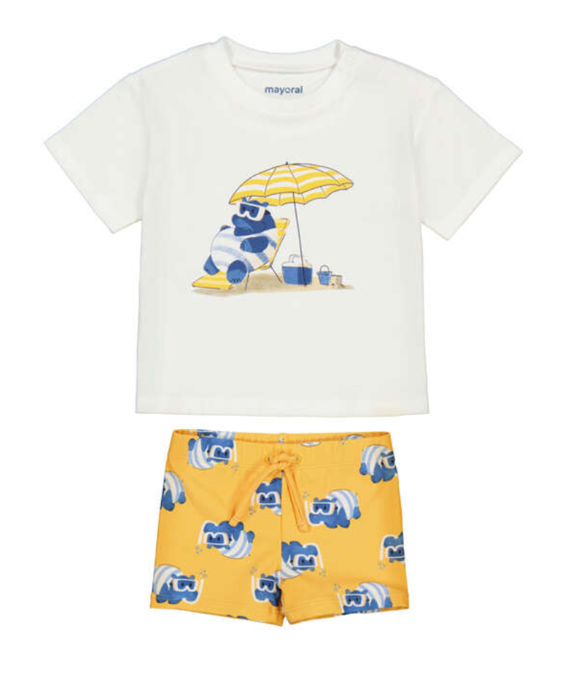 Mayoral – Boys Swimsuit Set with T-Shirt