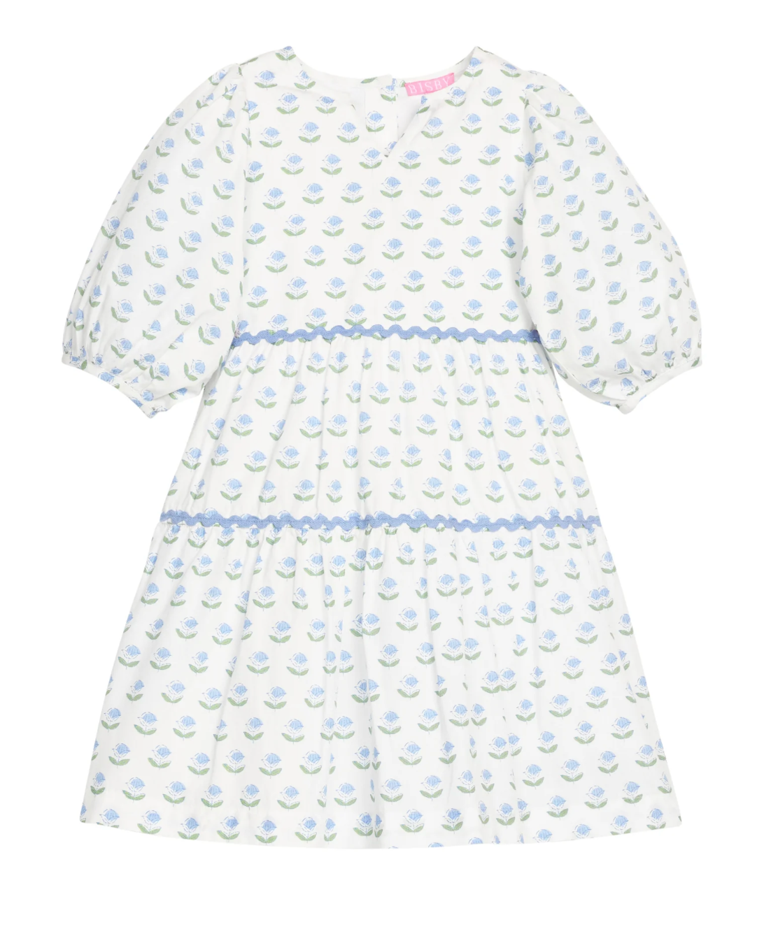 Madaket Dress - Blue Tulip Block Print