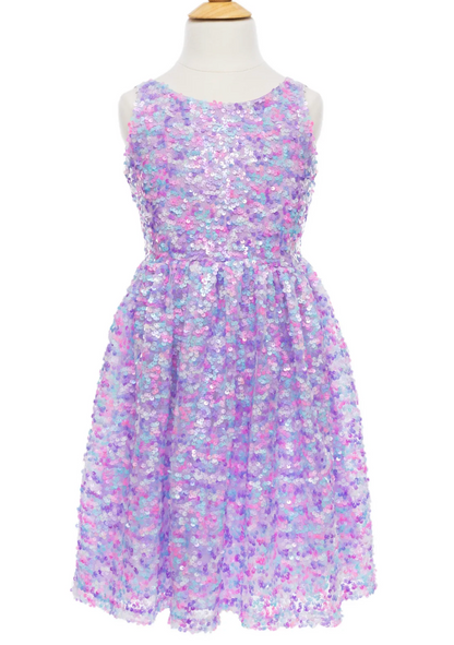 Purple Party Sequins Dress